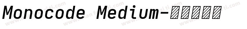 Monocode Medium字体转换